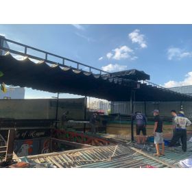 Mái xếp Phương Nam đã thi công bàn giao mái xếp giá rẻ cho quán Gà Nướng Phạm Văn Đồng Gò vấp HCM