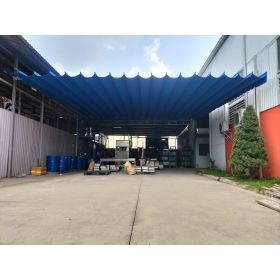 Mái xếp Phương Nam đã thi công bàn giao mái xếp di động che sân kho tại  ấp 2 hội nghĩa tân uyên bình dương