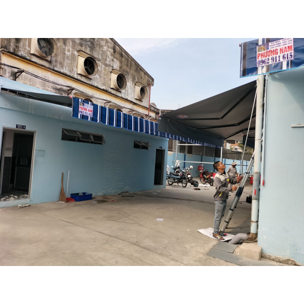 Mái xếp Phương Nam đã thi công bàn giao mái hiên quay tay ra 3,3m cho công ty ODA Việt Nam tại KCN Việt Hương