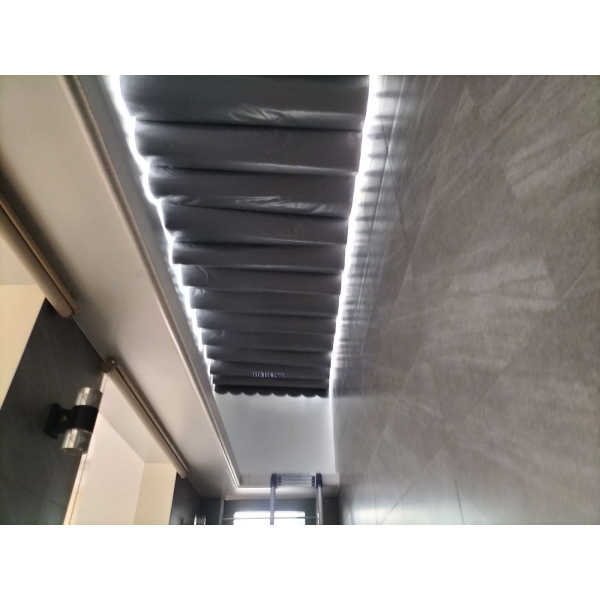 Mái xếp Phương Nam đã thi công bàn giao mái xếp lượn sóng che giếng trời tân phú thủ đức HCM