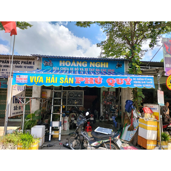 Mái xếp Phương Nam đã thi công bàn giao mái hiên di đông giá rẻ cho vựa hải sản tạp ấp Ông Đông Tân Hiệp Thành Phố Tân Uyên Bình Dương