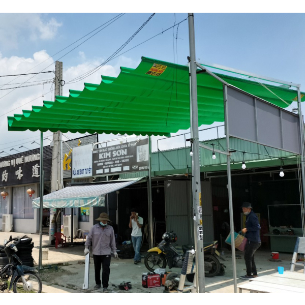 Mái xếp giá rẻ - Mái che bạt xếp tại Tân Uyên Bình Dương