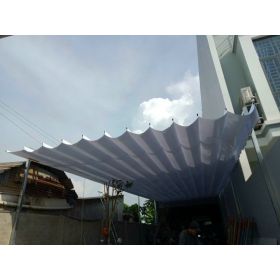 Mái xếp Phương Nam đã thi công bàn giao mái xếp lượn sóng che sân gia đình tại Tiến Hưng Đồng Xoài Bình Phước