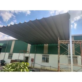 Mái xếp Phương Nam chuyên thi công mái xếp lượn sóng giá rẻ che sân nhà xưởng công ty tại Trảng Bom Đồng Nai  Công trình đã đc bàn giao  