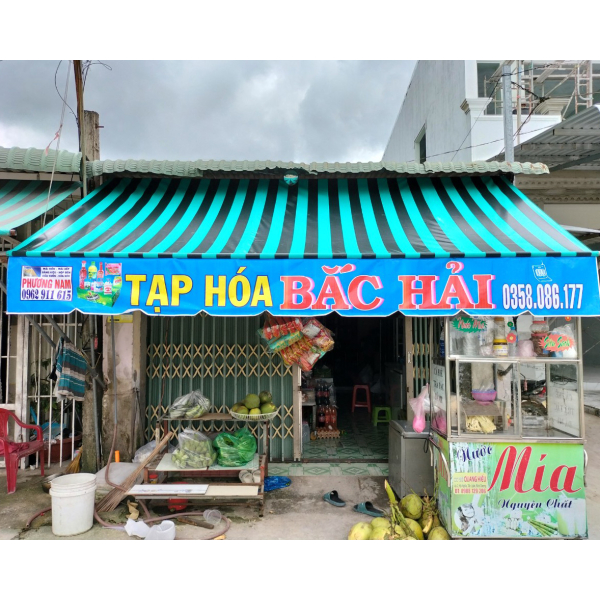 Mái hiên tay quay, mái che giá rẻ tại Tân Uyên Bình Dương