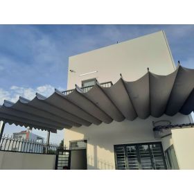 Mái xếp Phương Nam đã thi công bàn giao mái xếp giá rẻ che sân tại Khánh Bình Tân Uyên Bình Dương