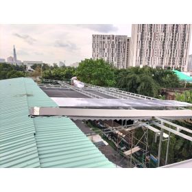 Mái xếp Phương Nam đã thi công bàn giao mái tôn mái xếp che sân tennis tại An Phú TP Thủ Đức HCM