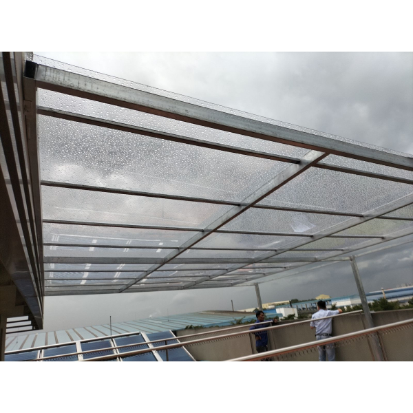 Mái xếp Phương Nam đã thi công bàn giao mái poly che sân phơi tại Hội Nghĩa Ttaan Uyên Bình Dương