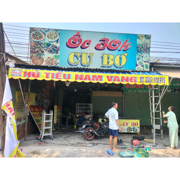 Mái xếp Phương Nam đã thi công bàn giao mái hiên di động tại Hội Nghĩa Tân Uyên Bình Dươn