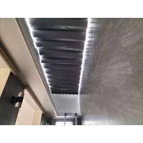 Mái xếp Phương Nam đã thi công bàn giao mái xếp lượn sóng che giếng trời tân phú thủ đức HCM