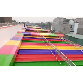 Thi công bàn giao mái xếp lượn sóng giá rẻ cho Trường Mầm Non tại Biên Hoà Đồng Nai.