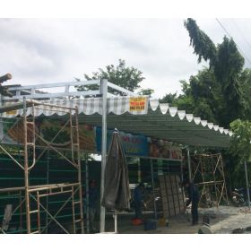 Mái xếp lượn sóng - Mái che nắng quán ăn giá rẻ tại Bình Dương