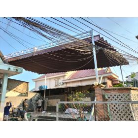 Mái xếp Phương Nam đã thi công bàn giao mái xếp lượn sóng giá rẻ cho quán copffee tại đường Pham Văn Đáng Phú Hữu Nhơn Trạch Đồng Nai